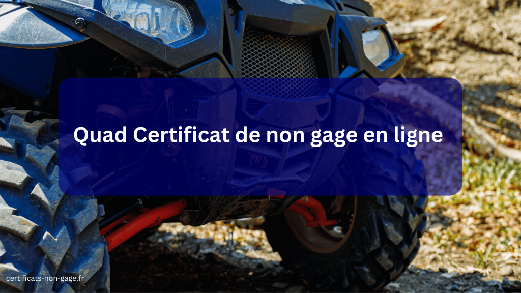 Votre certificat de non gage gratuit à imprimer (PDF)